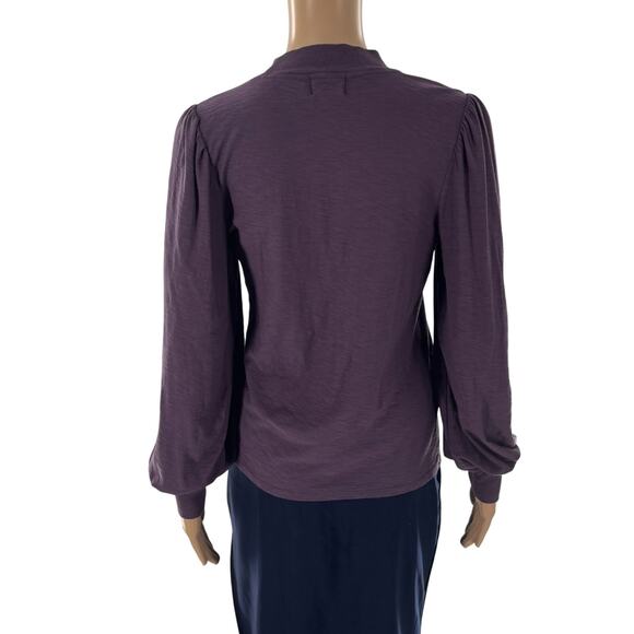 Nation LTD Purple Plum Shelby Keyhole Front Cutout Long Sleeve Top - Picture 8 of 11